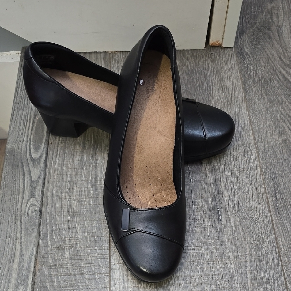 Cloudsteppers By Clarkd Elegant Black Women's Heels